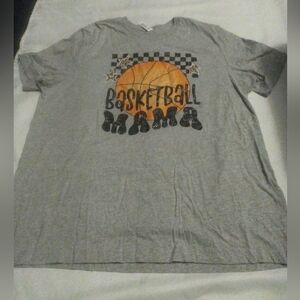 Bella Canvas Gray Tee with Orange and Black Graphic